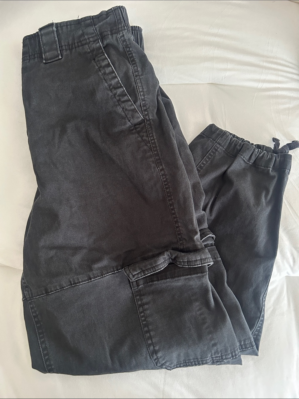 Old Navy  Black Cargo Pants with Drawstring Waist